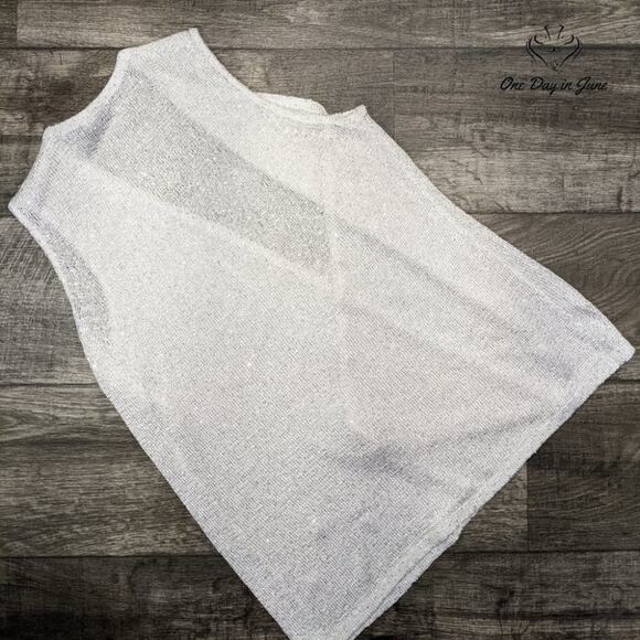 Chico's Sleeveless Sweater Top Size 1 (8-10) - Picture 5 of 5